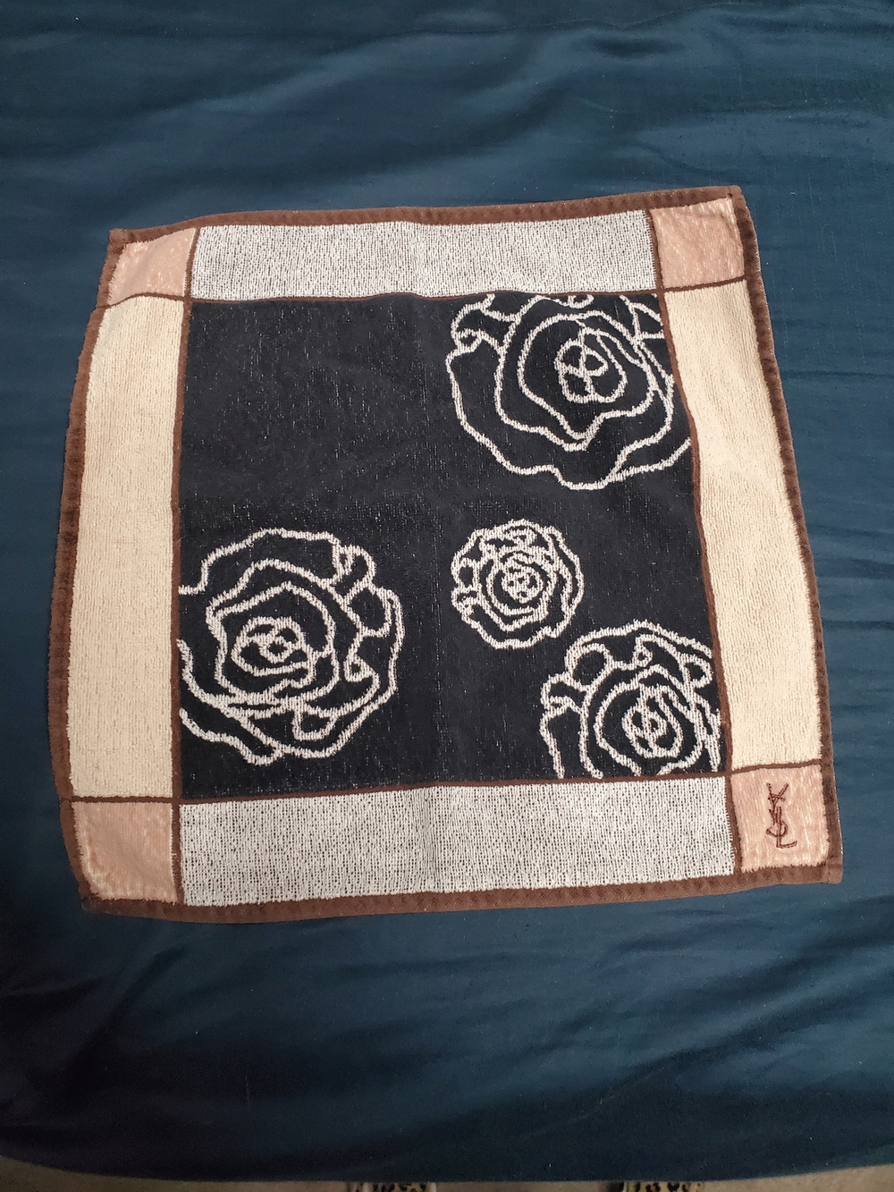vintage YSL washcloth handkerchief
